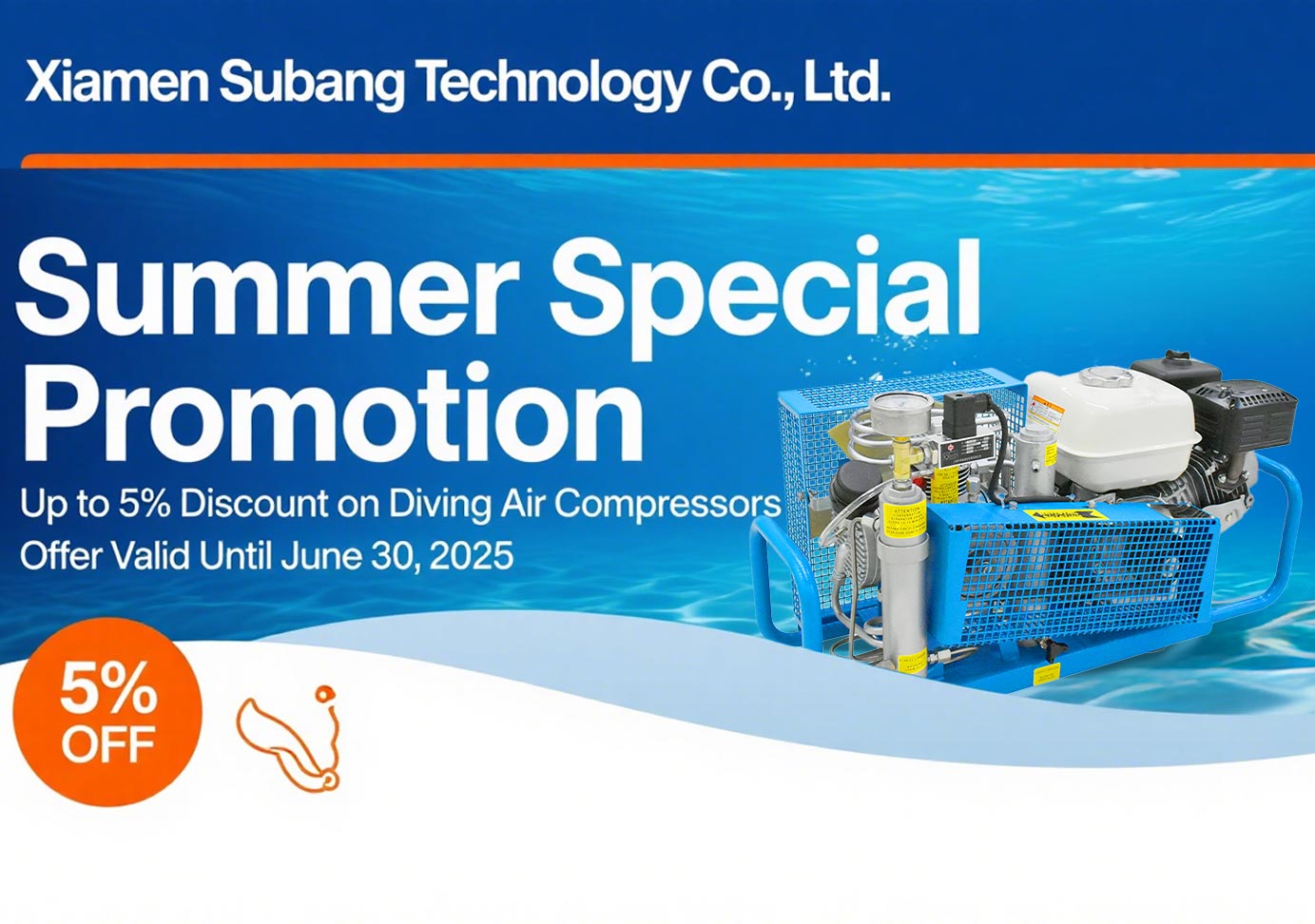 Limited-Time Offer: 5% Discount on Premium 4-Cylinder Gasoline Air Compressors